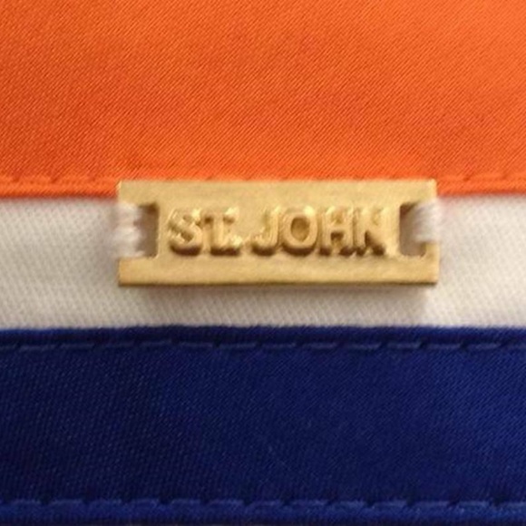 NEW St. John Petite Blouse Tunic White Cotton Top 2 4 - Picture 5 of 5